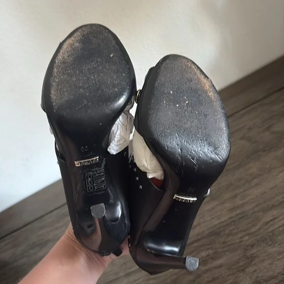 [Gucci] Black Lika Bejeweled Studded Toe Stiletto Heels Women’s EU/IT 36 / US 6 - Picture 11 of 13